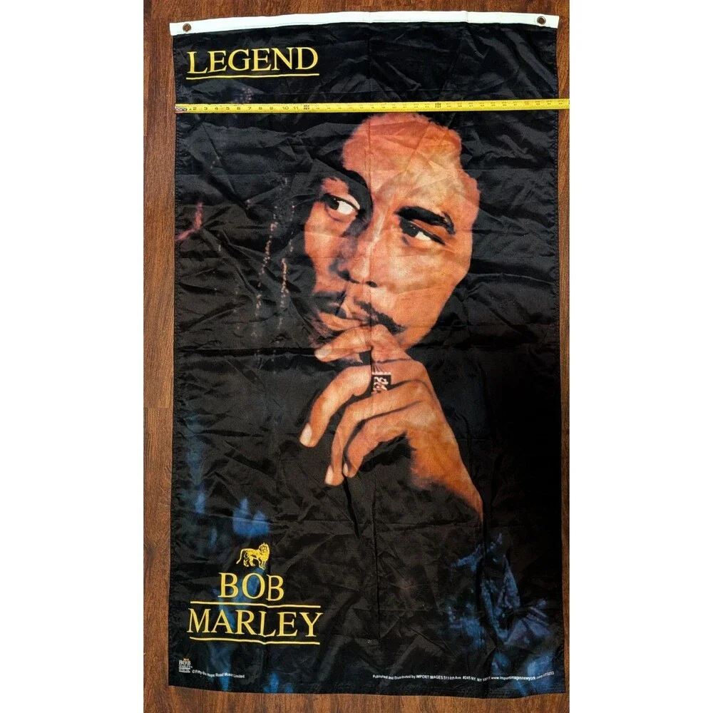 Bob Marley Legend Flag Tapestry 60x35 Banner Lion of Judah Fifty-Six Hope Road